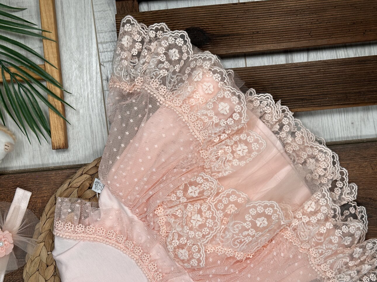 Organik Dantel Detaylı Kız Bebek 2li Takım