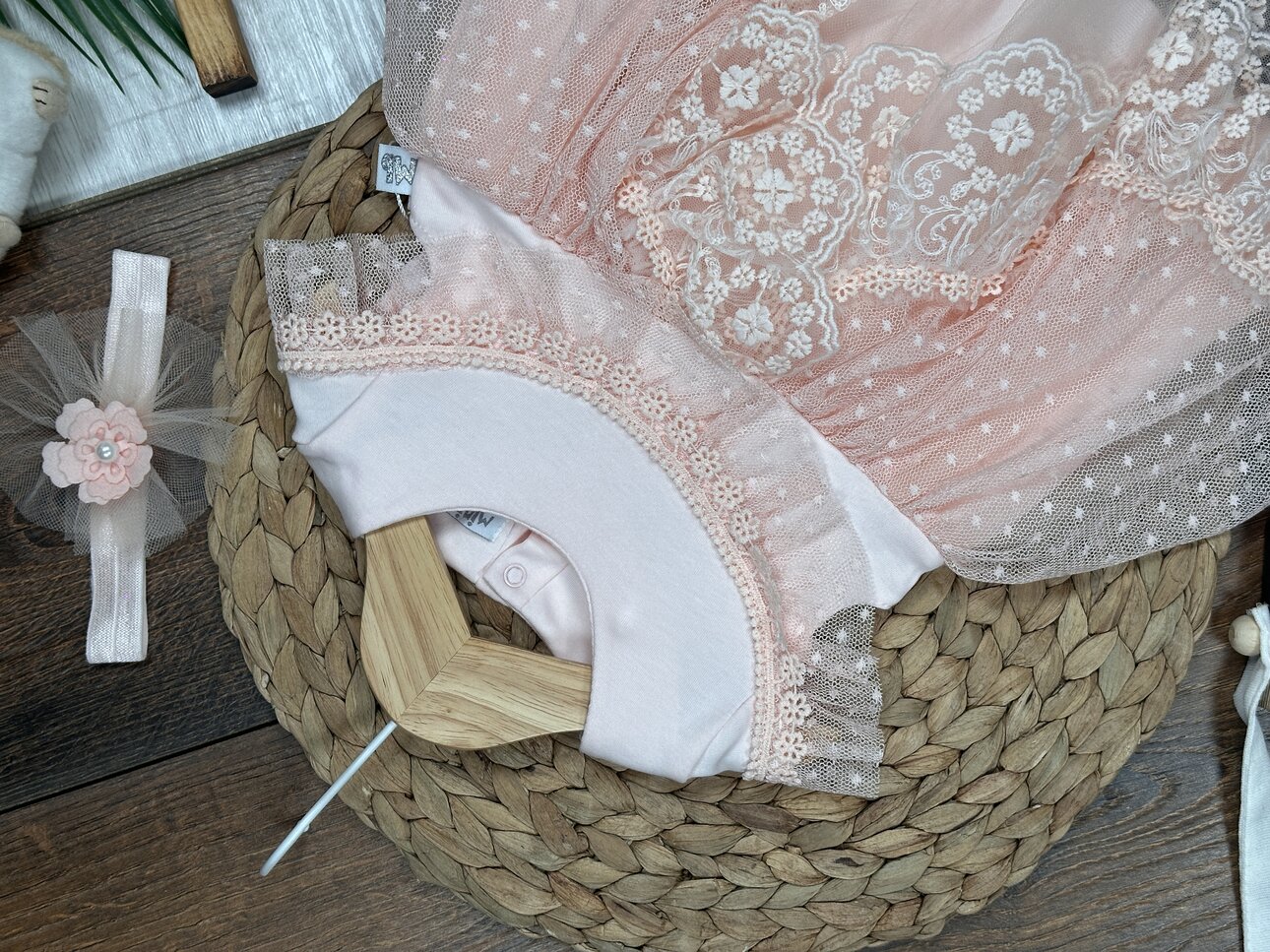 Organik Dantel Detaylı Kız Bebek 2li Takım