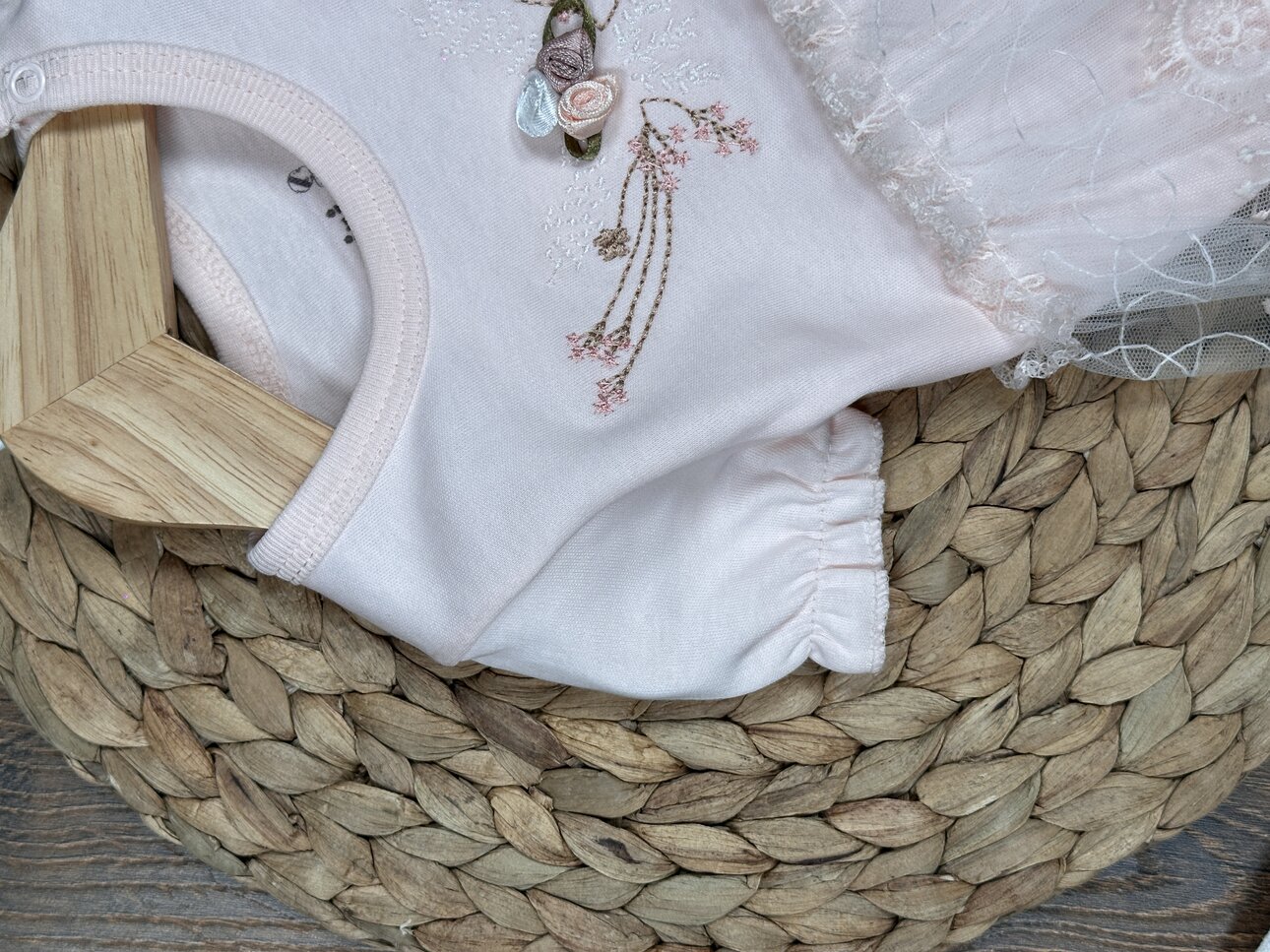 Organik Dantel Detaylı Kız Bebek 2li Takım