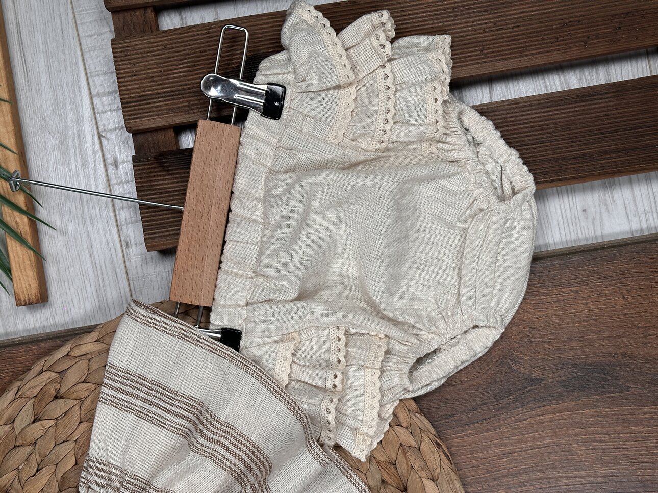 Organik Dantel Detaylı Kız Bebek 2li Takım