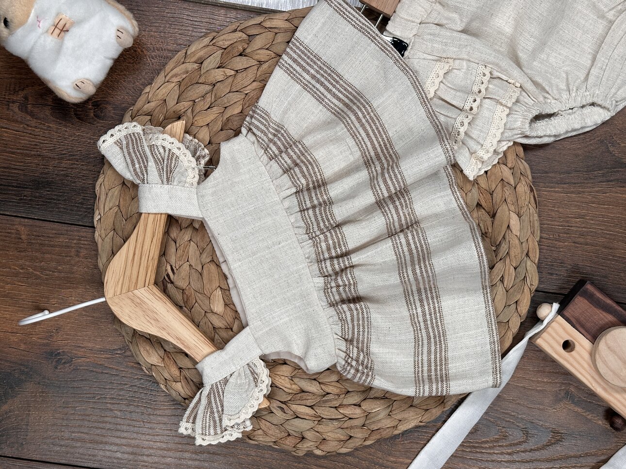 Organik Dantel Detaylı Kız Bebek 2li Takım