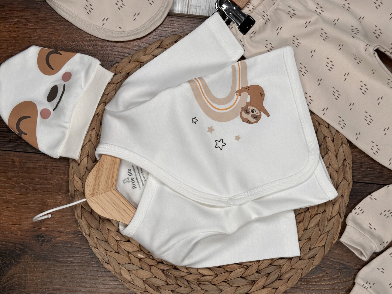 Pamuklu Dantel Civciv  Detaylı  5li Erkek Bebek Hastane Çıkışı