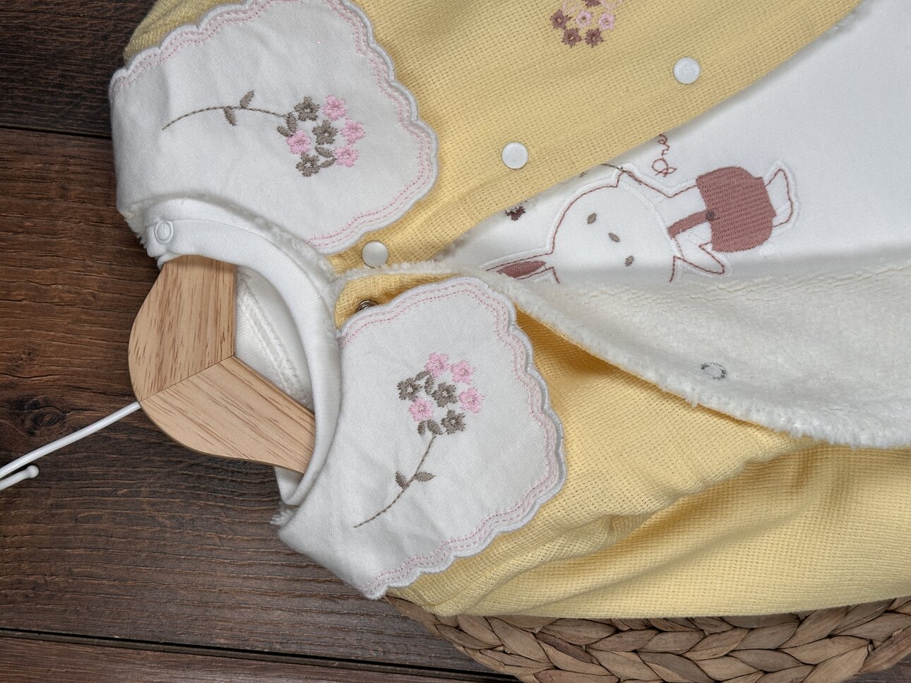 Pamuklu Welsoftlu Pelus Astarlı Hırkalı 3lu Kız Bebek Takım