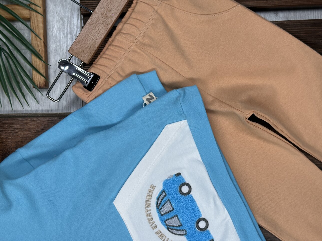 Pamuklu Araba Desenli Erkek Bebek 2li Takım