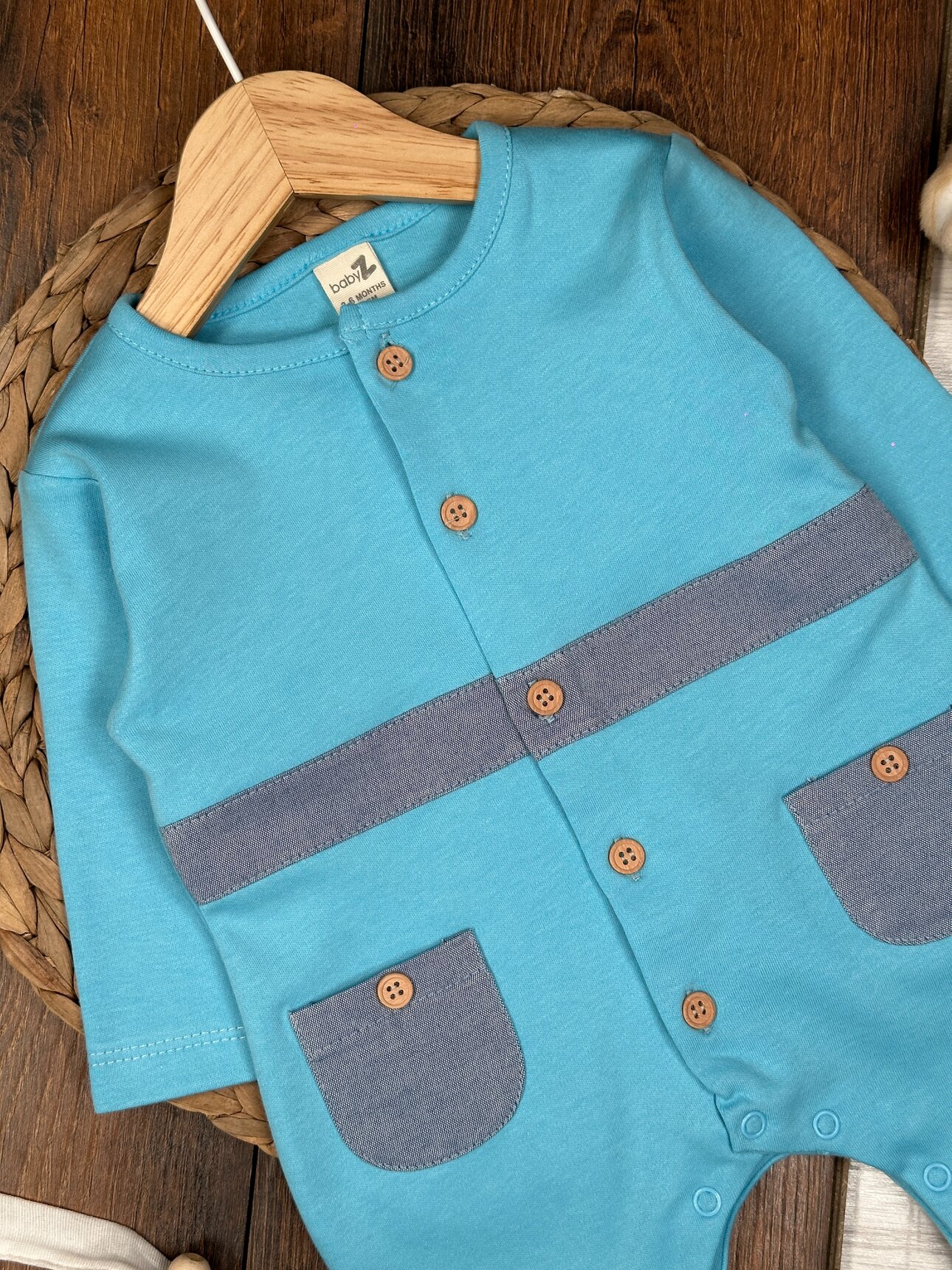 Pamuk Yumuşaklığıyla Mavi Düşler Erkek Bebek 2li Takım