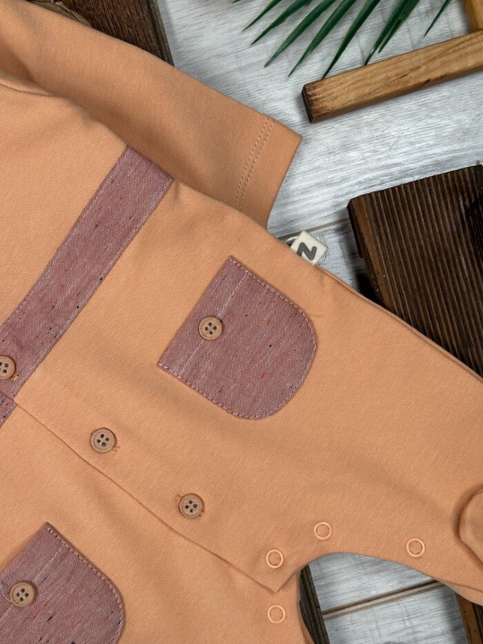 Pamuk Sıcaklıkla Sarılan Cep Detaylı Erkek Bebek 2li Takım