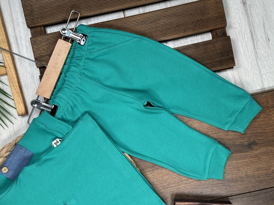 Pamuk Rahatlığıyla Mavi Detaylı 2li Takım Erkek Bebek