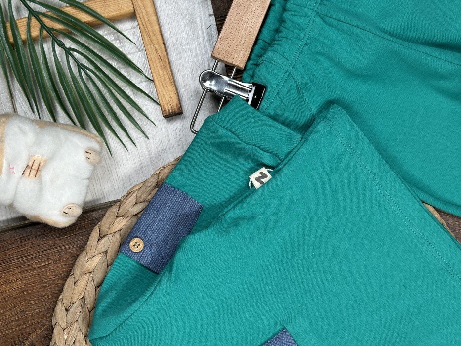 Pamuk Rahatlığıyla Mavi Detaylı 2li Takım Erkek Bebek