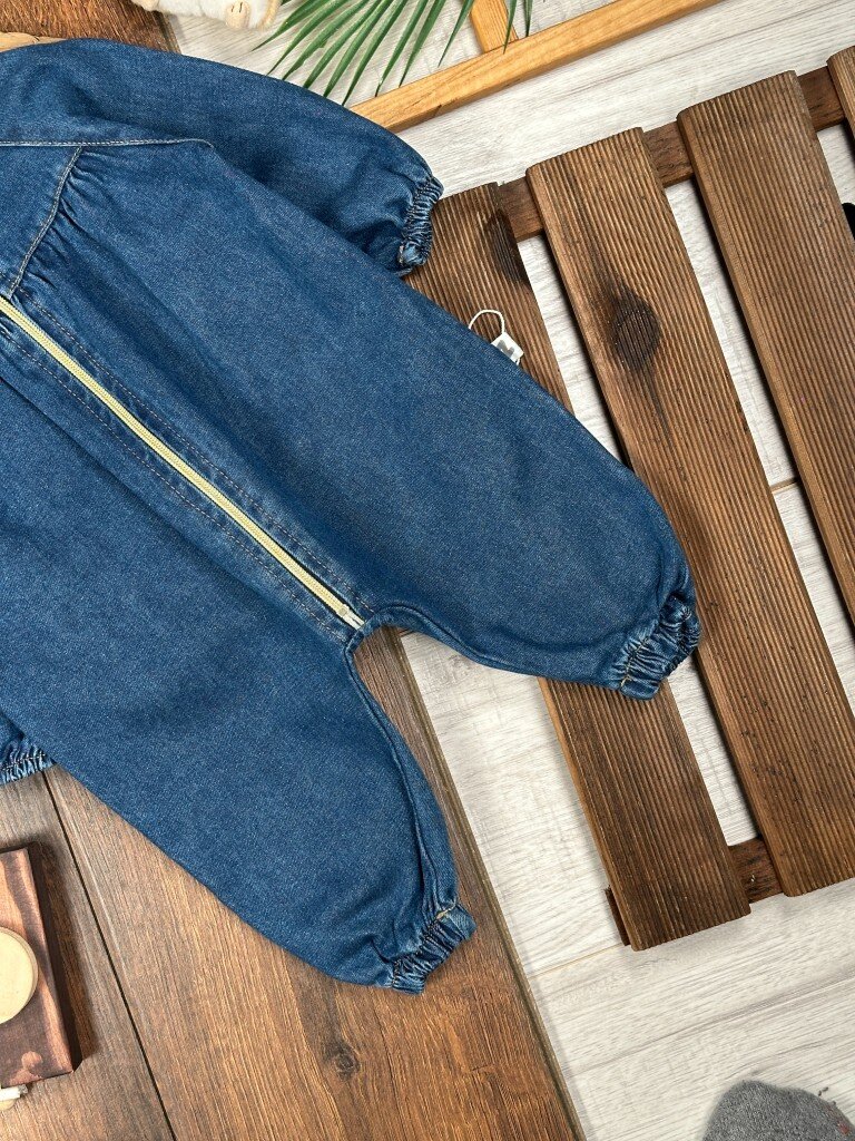 Premium Tatlış Kız Bebek Kot Tulum