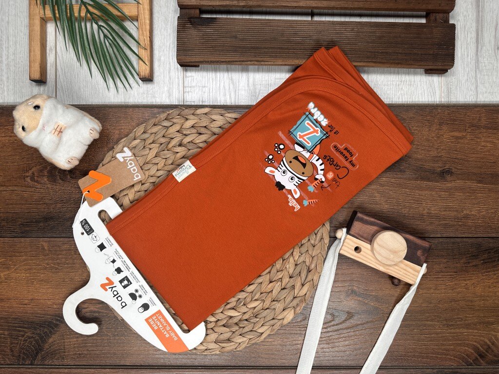 Pamuklu Animal Desenli Erkek Bebek Battaniyesi