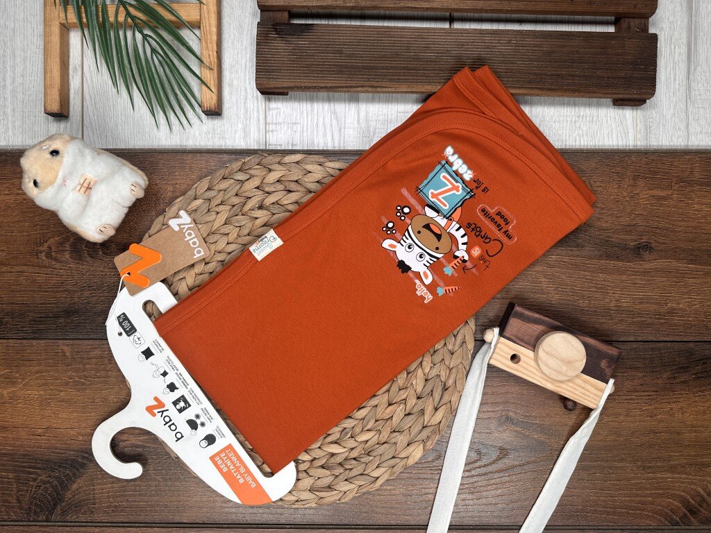 Pamuklu Animal Desenli Erkek Bebek Battaniyesi