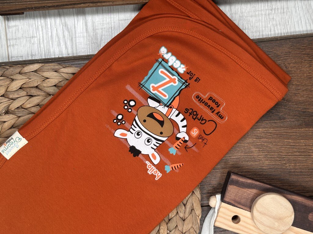 Pamuklu Animal Desenli Erkek Bebek Battaniyesi