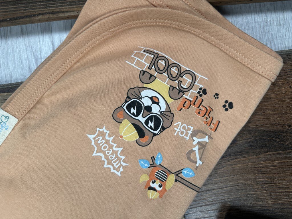 Pamuklu Eğlenceli Baskılı Erkek Bebek Battaniye