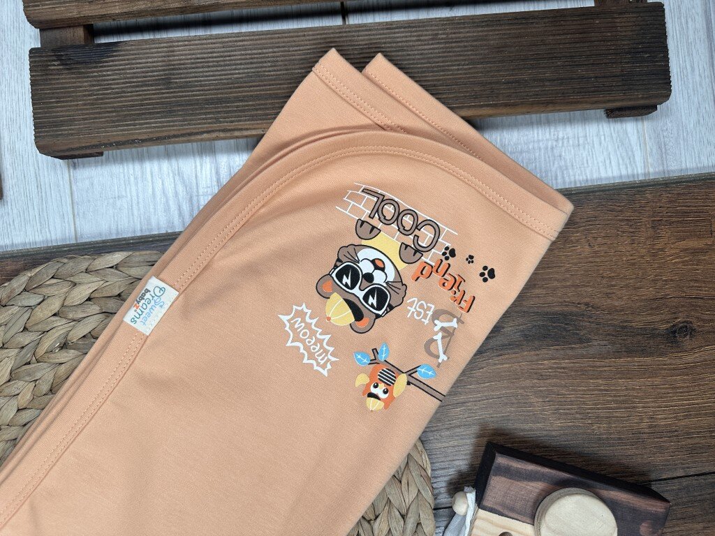 Pamuklu Eğlenceli Baskılı Erkek Bebek Battaniye