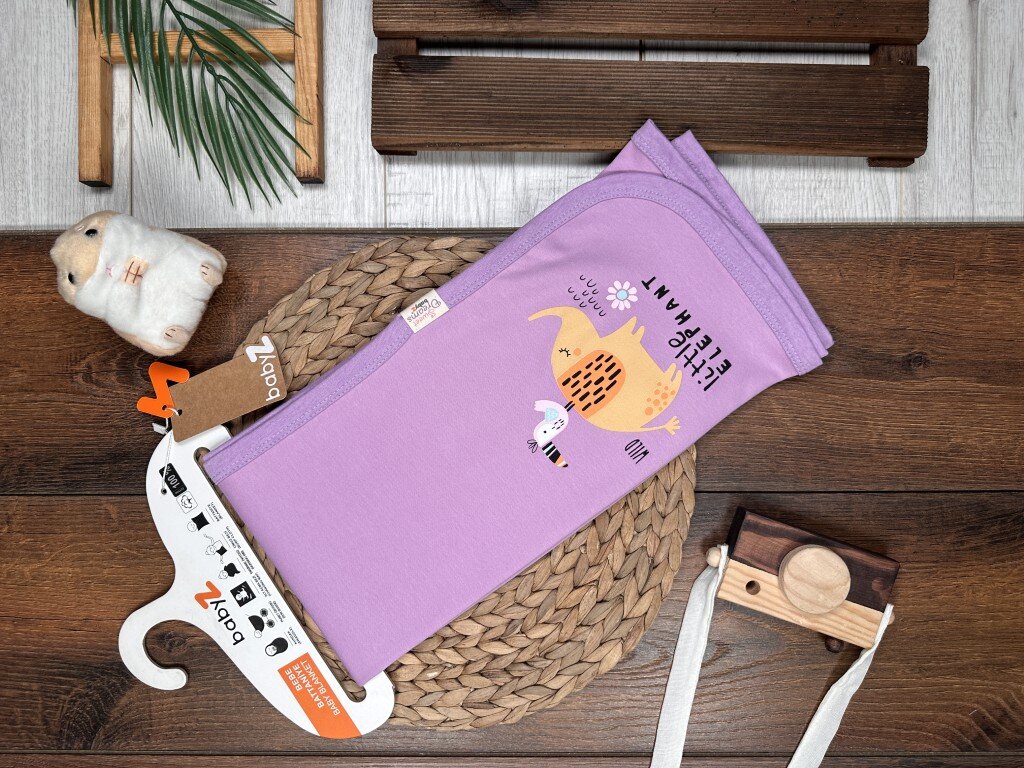 Pamuk Yumuşaklığıyla Sevimli Fil Desenli Kız Bebek Battaniyesi