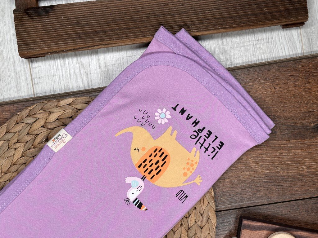 Pamuk Yumuşaklığıyla Sevimli Fil Desenli Kız Bebek Battaniyesi