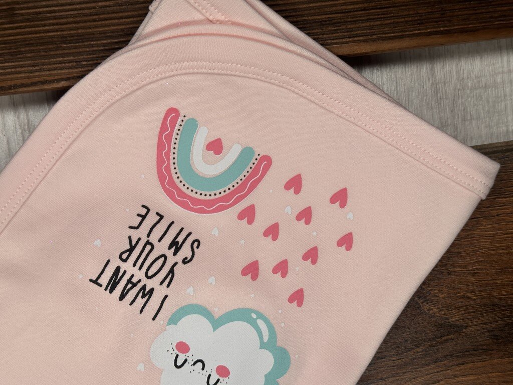 Pamuk Bulut Desenli Kız Bebek 2li Takım