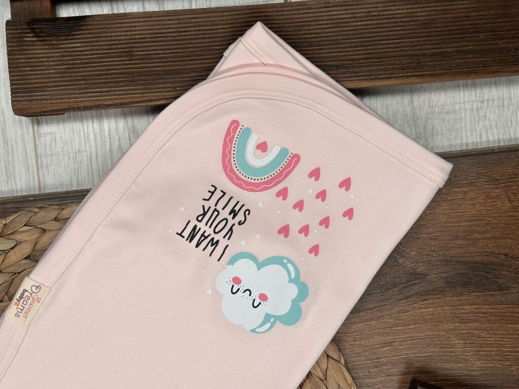 Pamuk Bulut Desenli Kız Bebek 2li Takım