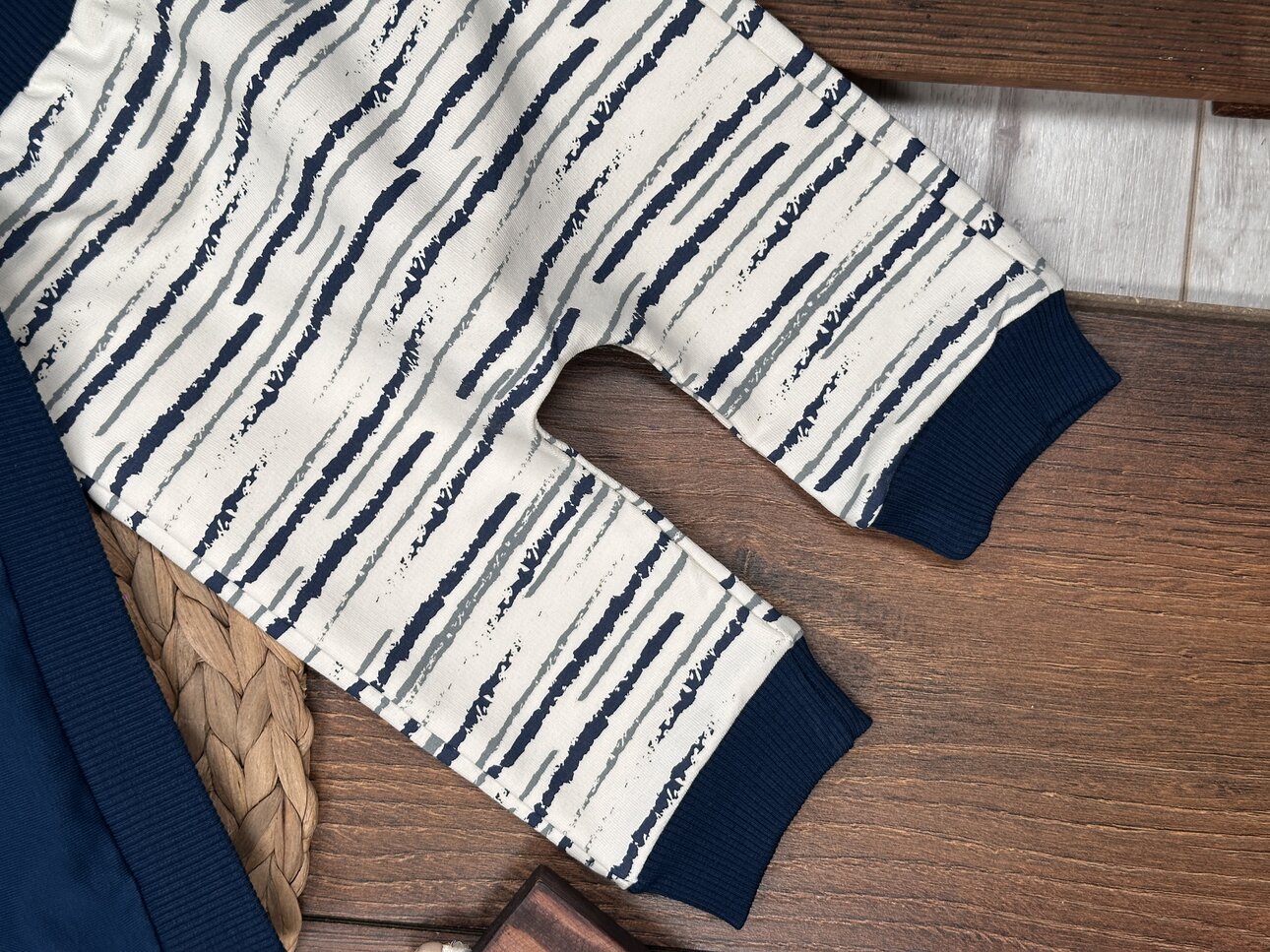 Pamuklu Ayıcık Detaylı 2li Erkek Bebek Takım