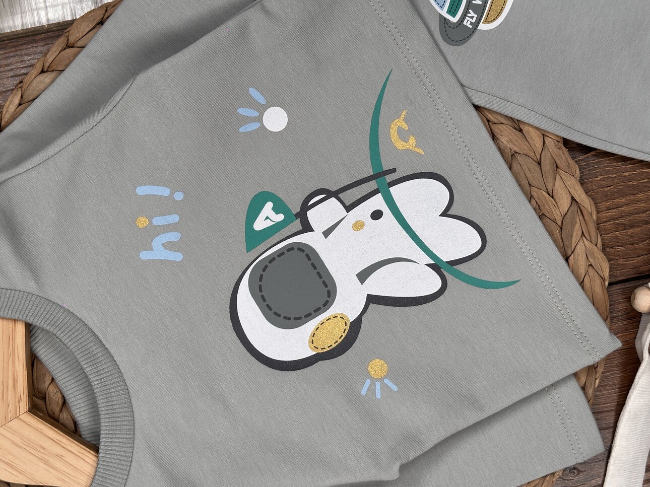 Pamuk Astronot Detaylı 2li Erkek Bebek Takım