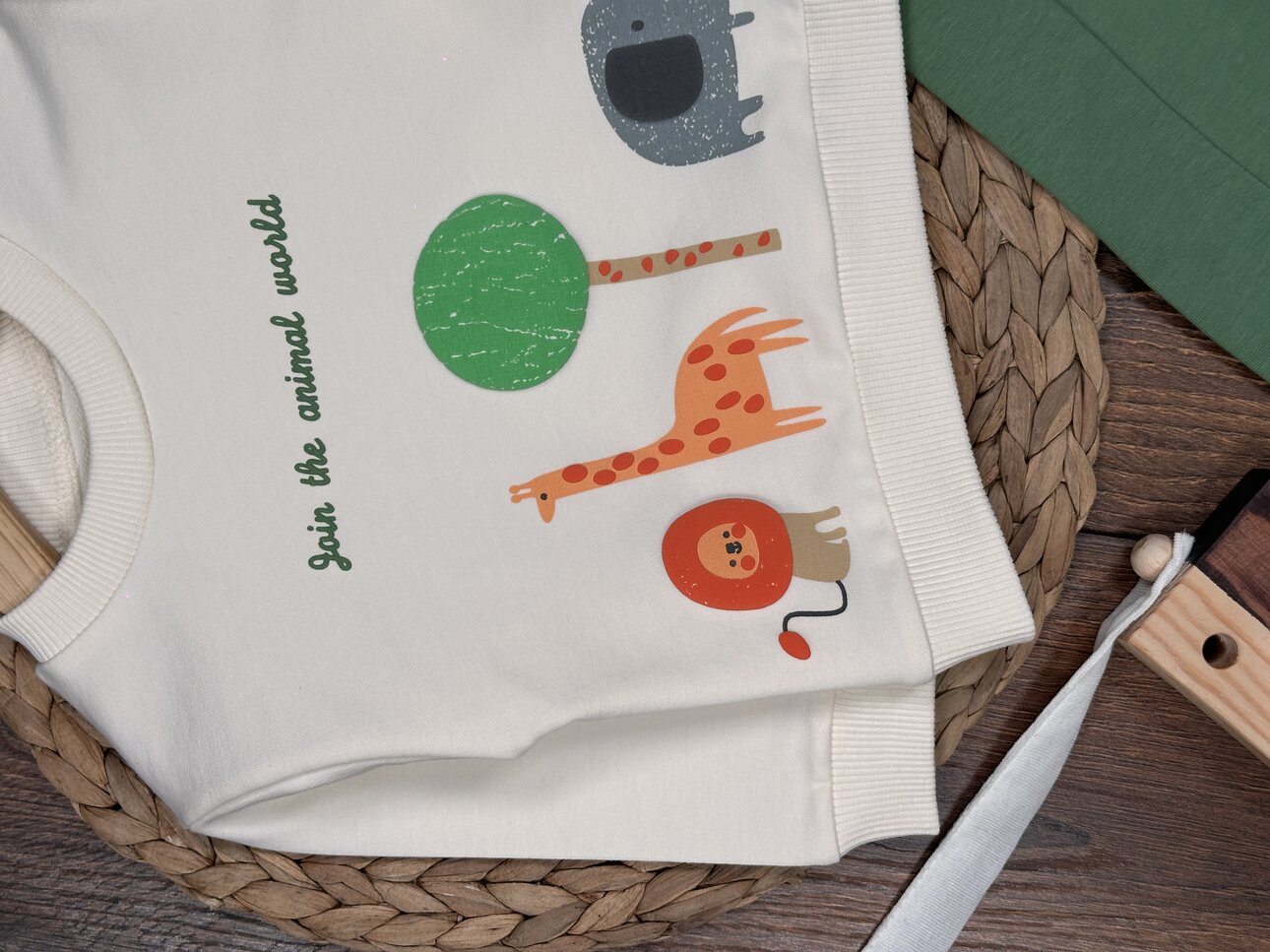 Pamuklu Animals Detaylı 2li Erkek Bebek Takım