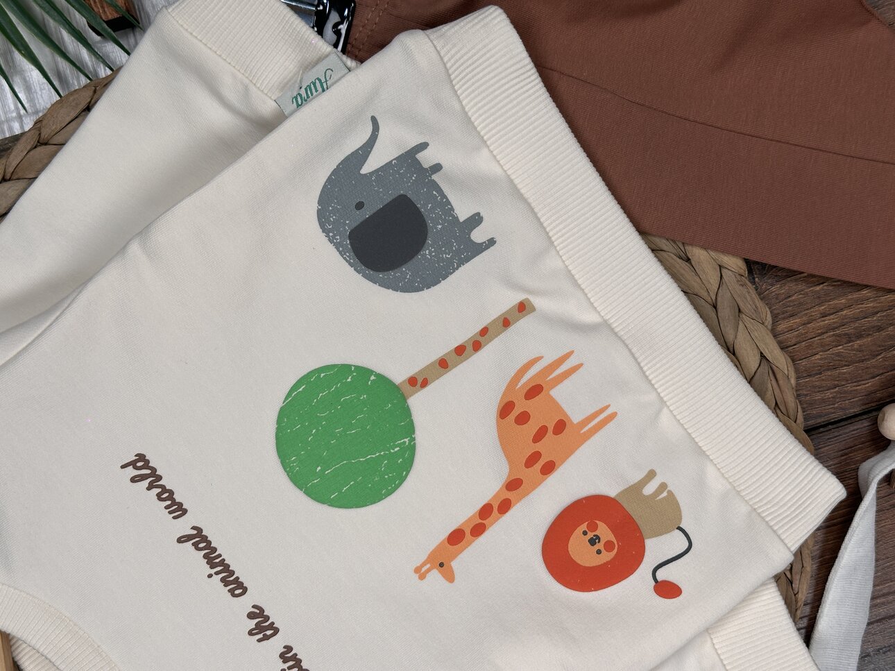 Pamuklu Animals Detaylı 2li Erkek Bebek Takım