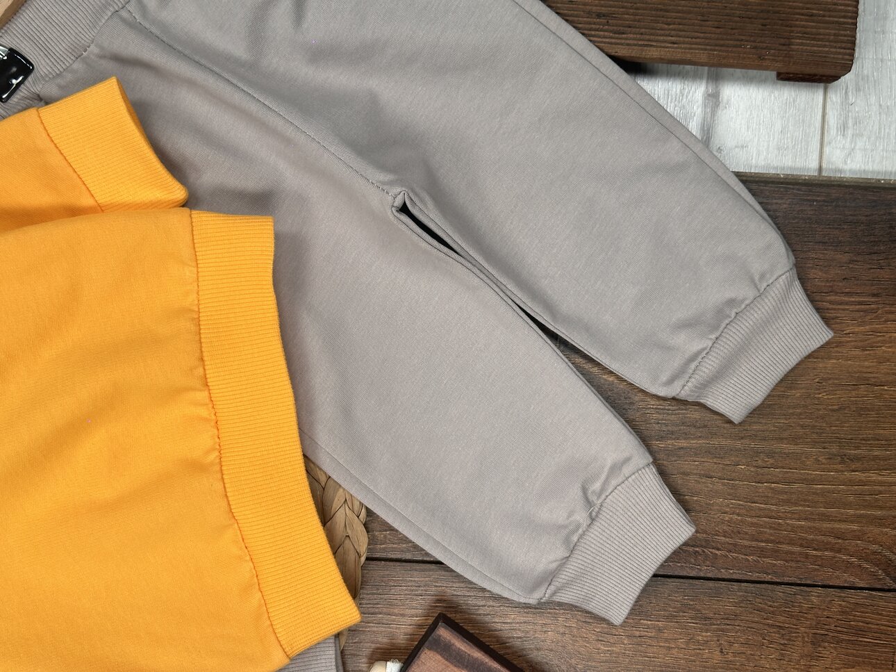 Pamuklu Kapüşonlü 2liErkek Bebek Takım