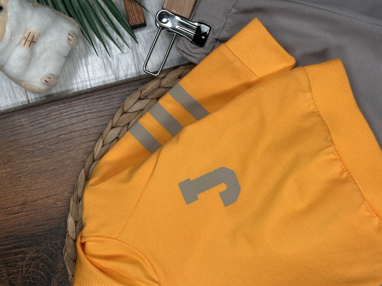 Pamuklu Kapüşonlü 2liErkek Bebek Takım