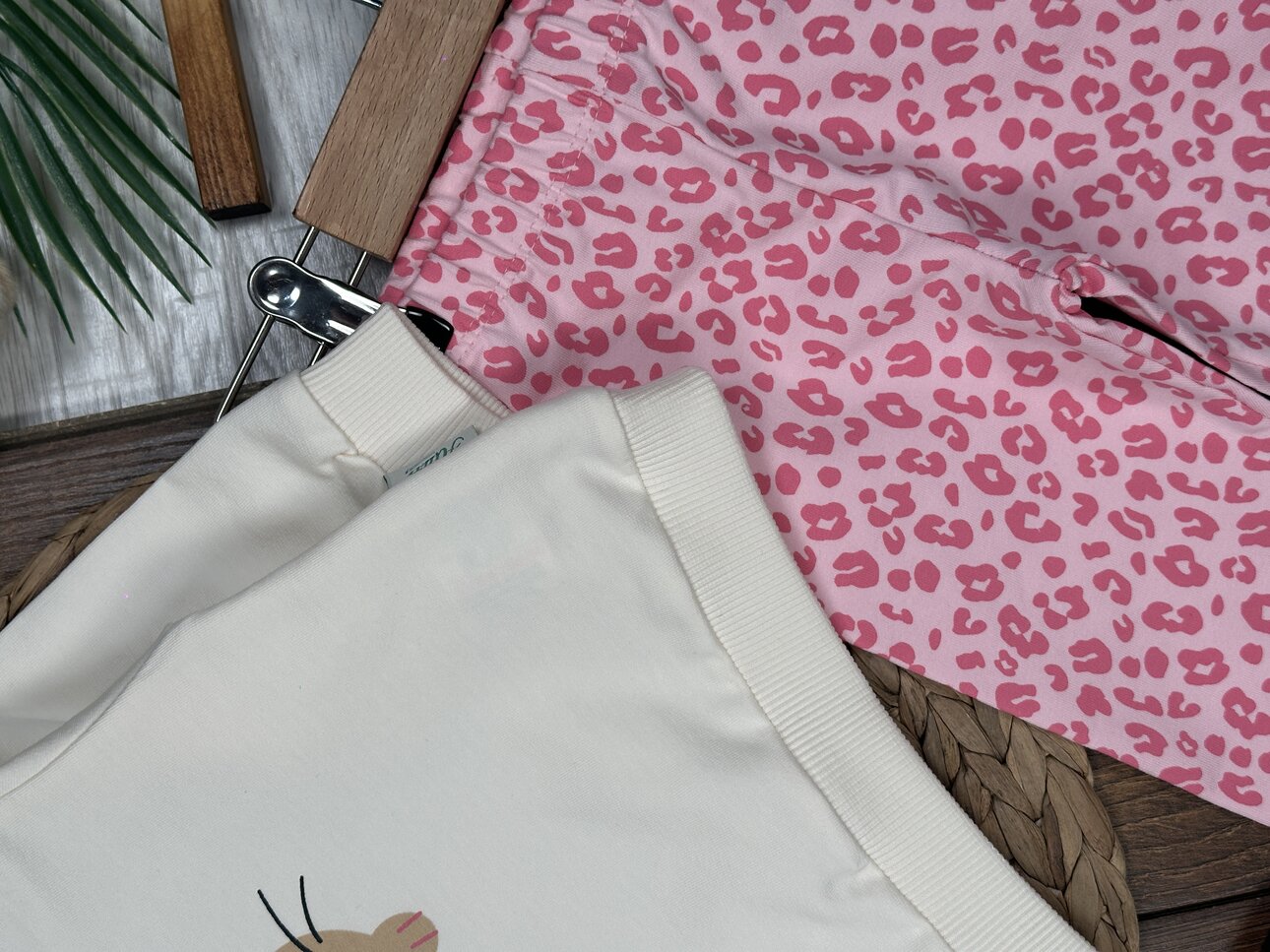 Pamuklu Kedi Desenli 2li Kız Bebek  Takım