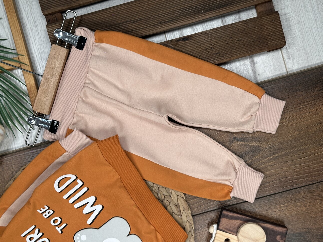 Pamuklu Ayıcık Detaylı 2li Erkek Bebek Takım