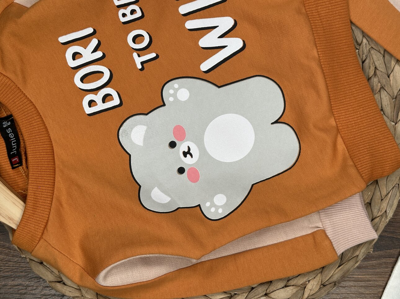 Pamuklu Ayıcık Detaylı 2li Erkek Bebek Takım