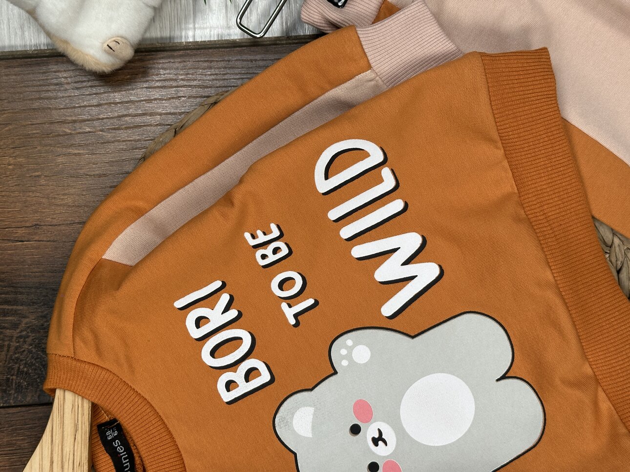 Pamuklu Ayıcık Detaylı 2li Erkek Bebek Takım