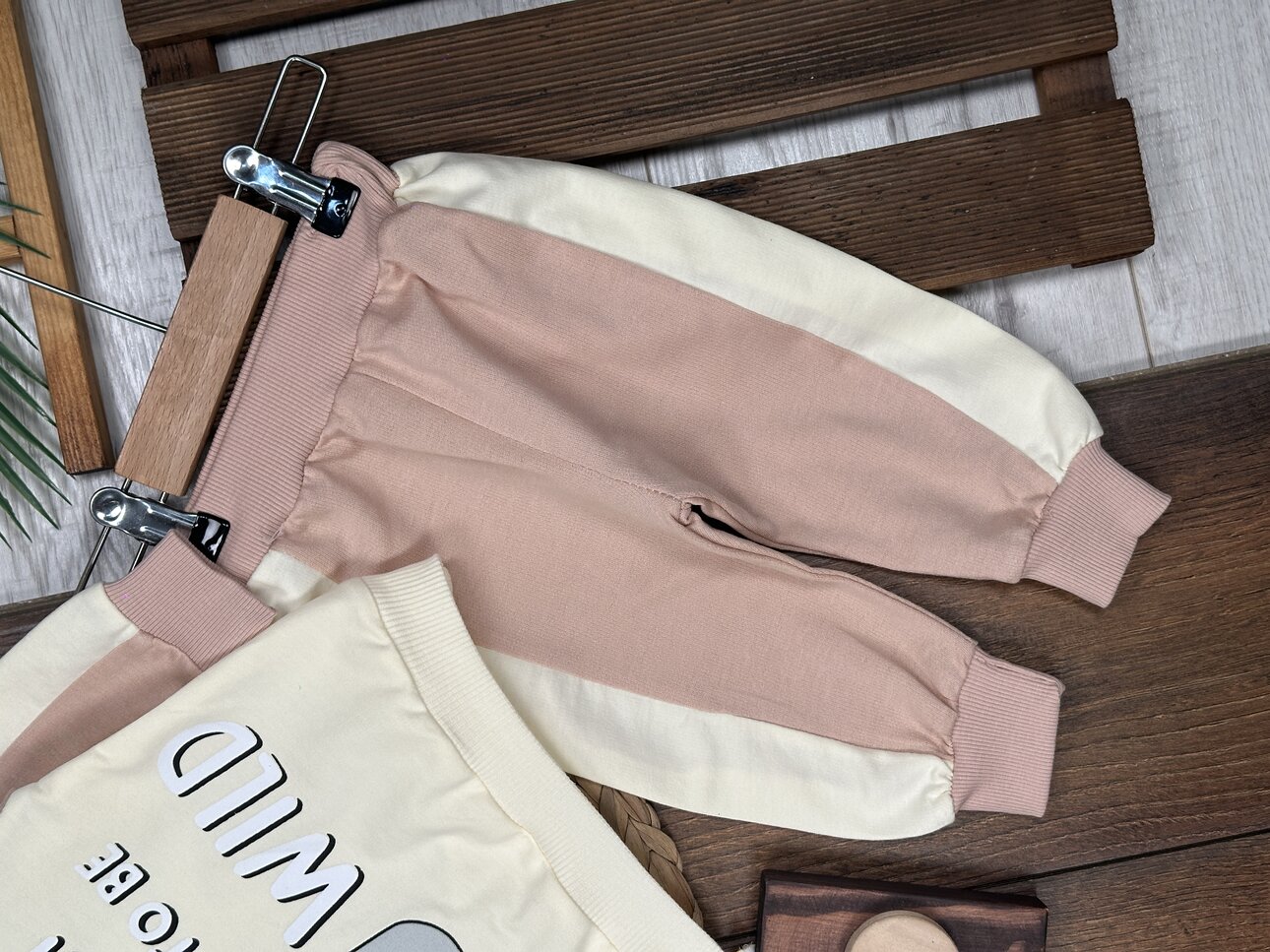 Pamuklu Ayıcık Detaylı 2li Erkek Bebek Takım