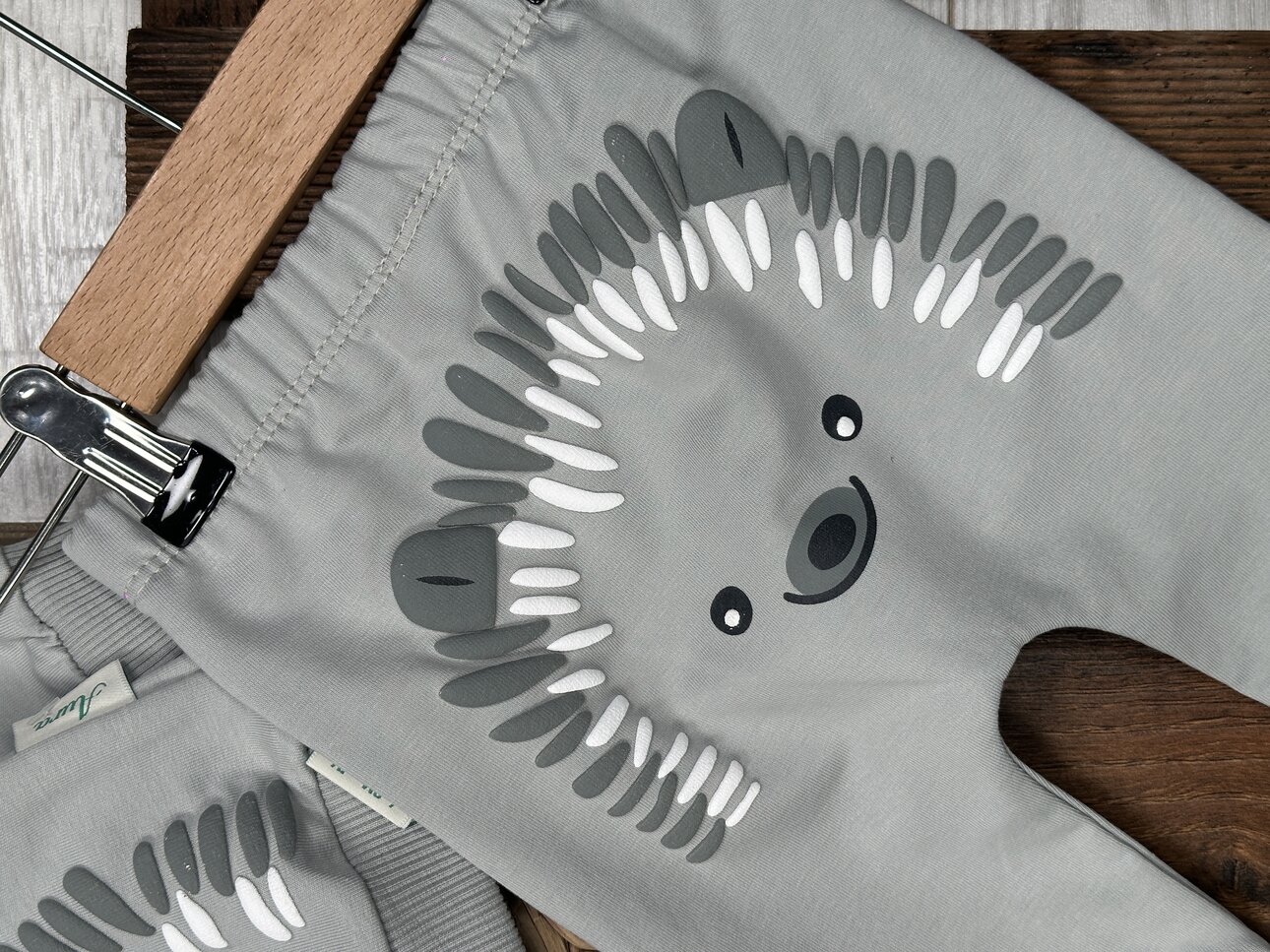 Pamuklu Kirpi Detaylı 2li Erkek Bebek Takım