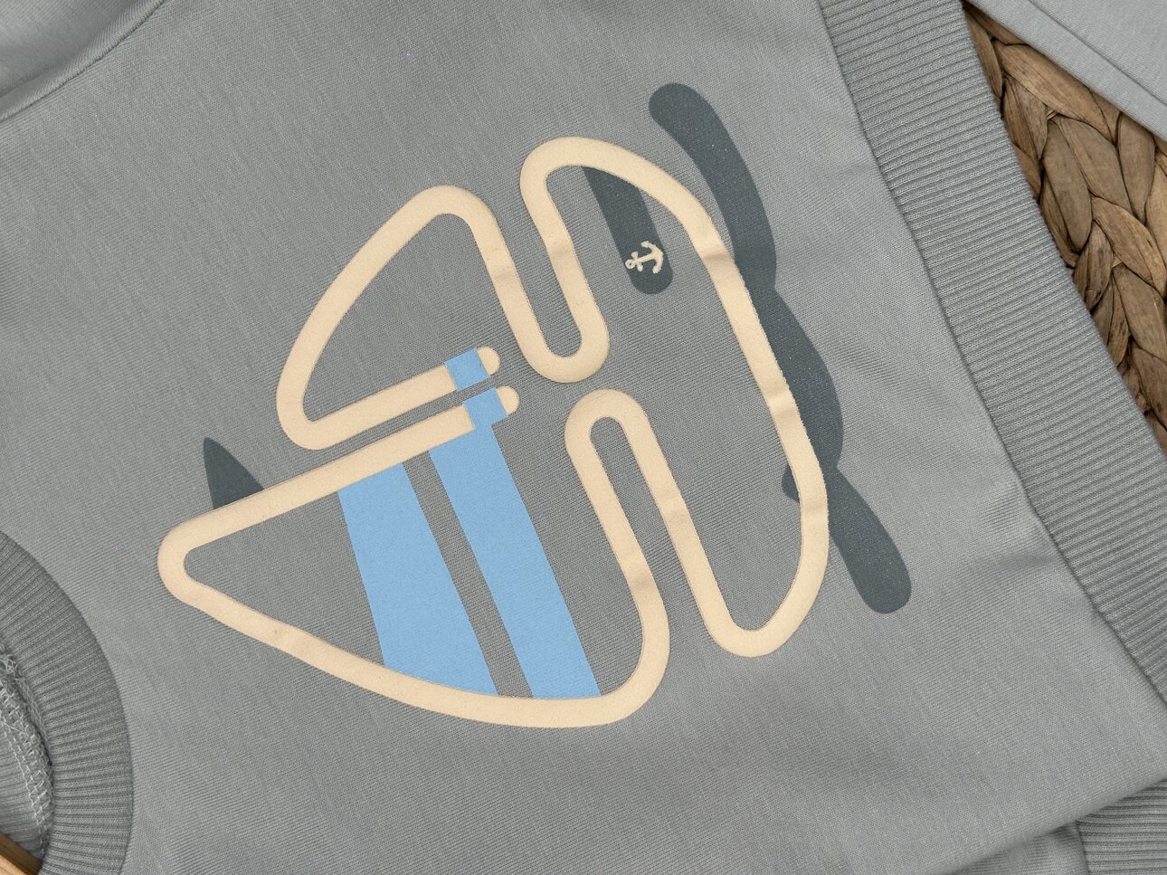 Pamuklu Yelken Detaylı Kanguru Cepli 2li Erkek Bebek Takım