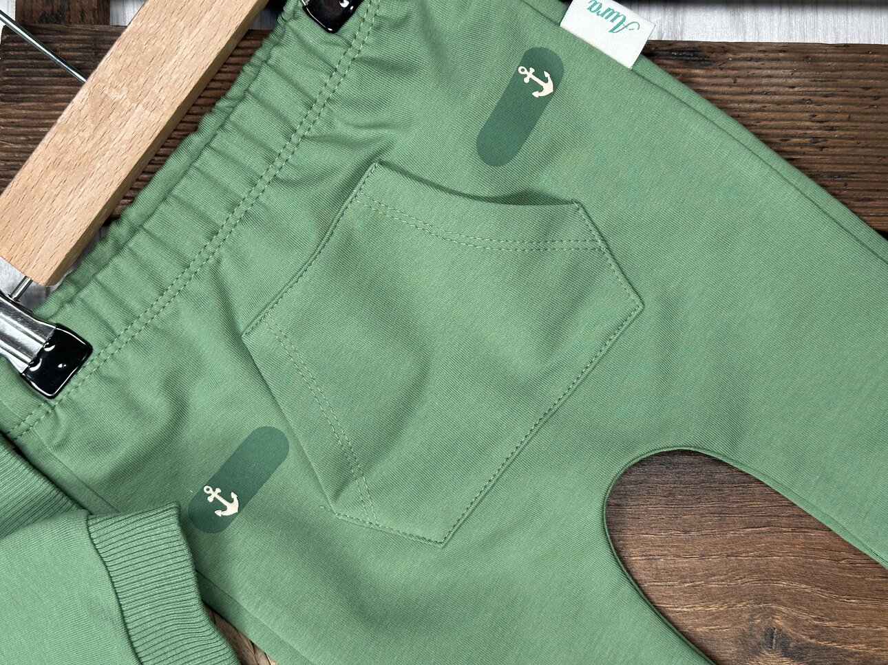 Pamuklu Yelken Detaylı Kanguru Cepli 2li Erkek Bebek Takım