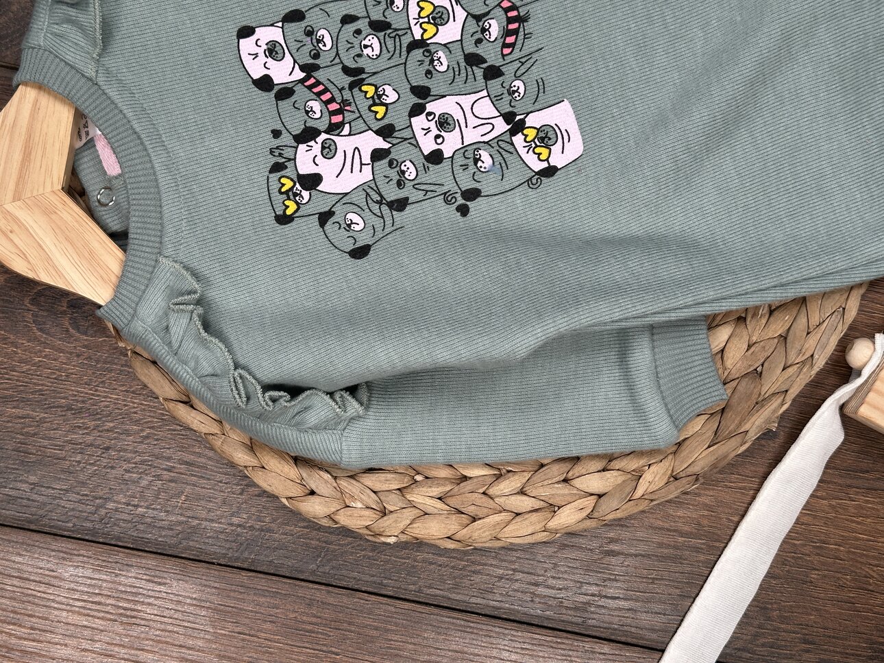 Selanik Örgüsü Pamuklu Animals Detaylı Kız Bebek Tulum