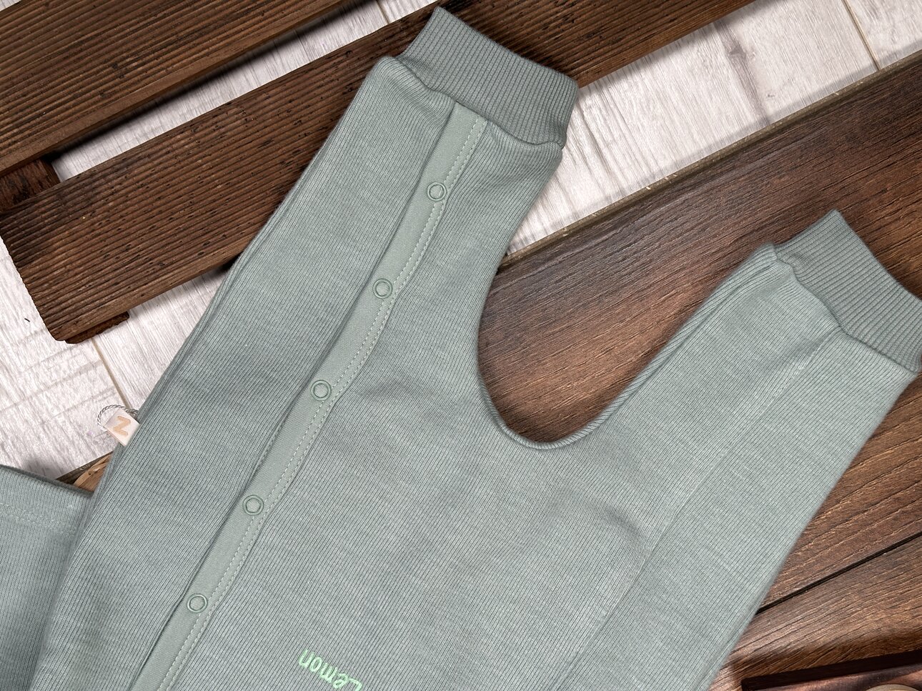 Selanik Örgüsü Pamuklu limon Detaylı Kız Bebek Tulum