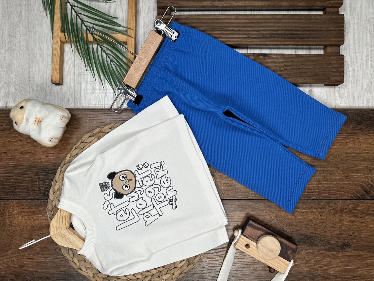 Pamuklu Ayıcık Detaylı Pijama 2li Kız Bebek Takım