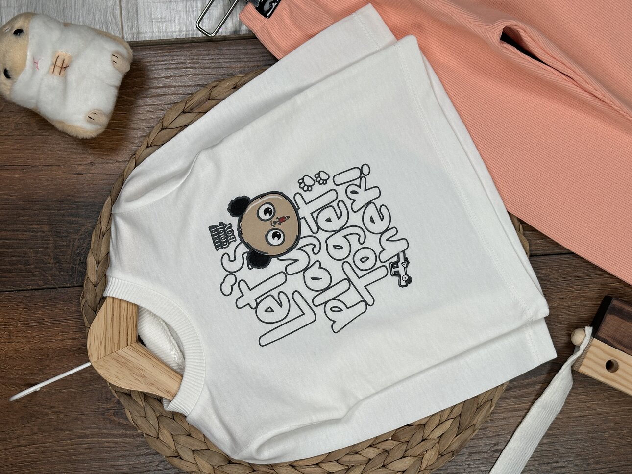 Pamuklu Ayıcık Detaylı Pijama 2li Kız Bebek Takım