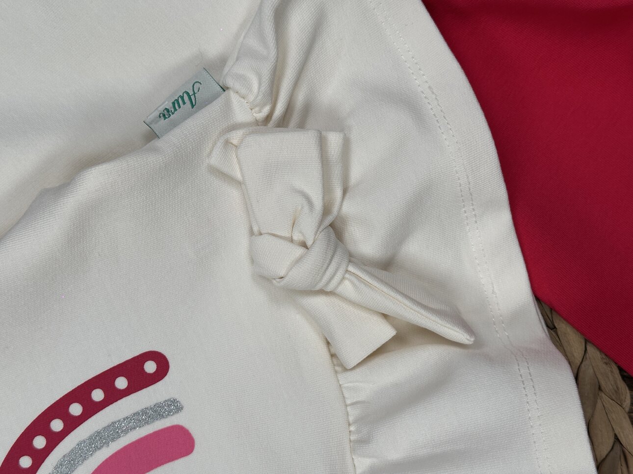 Pamuklu  Gökkuşağı Detaylı 2li  Kız Bebek Takım