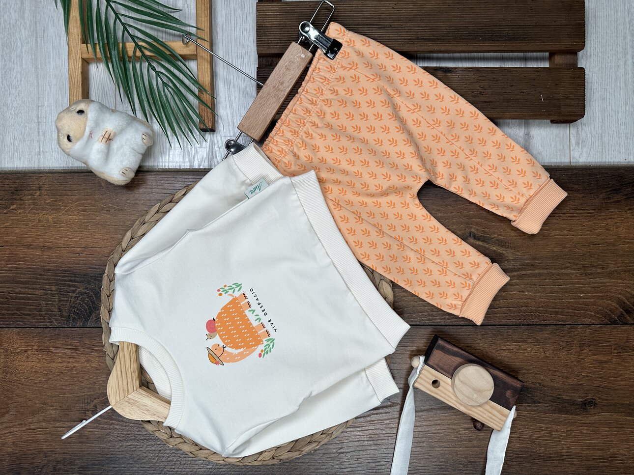 Pamuklu kamplumbağa Detaylı 2li Kız Bebek Takım