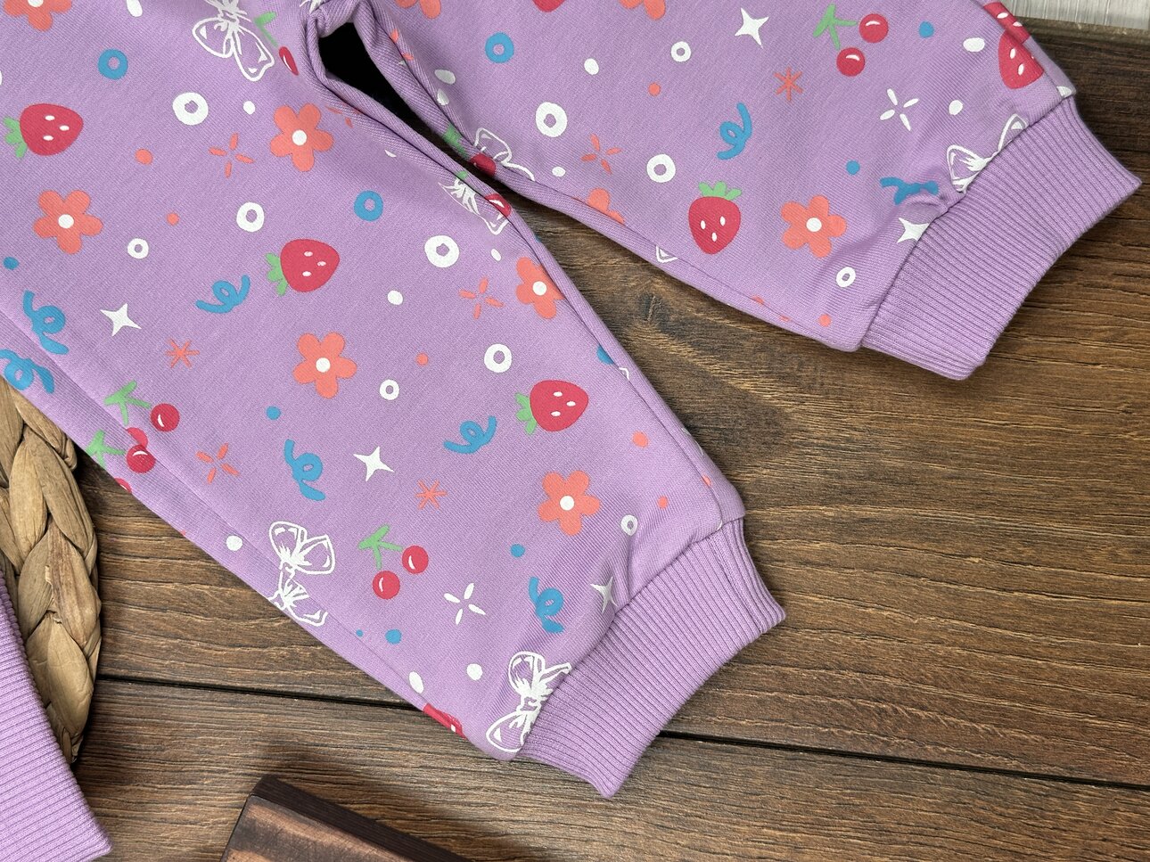 Pamuklu Atlı Karınca Detaylı 2li Kız Bebek Takım