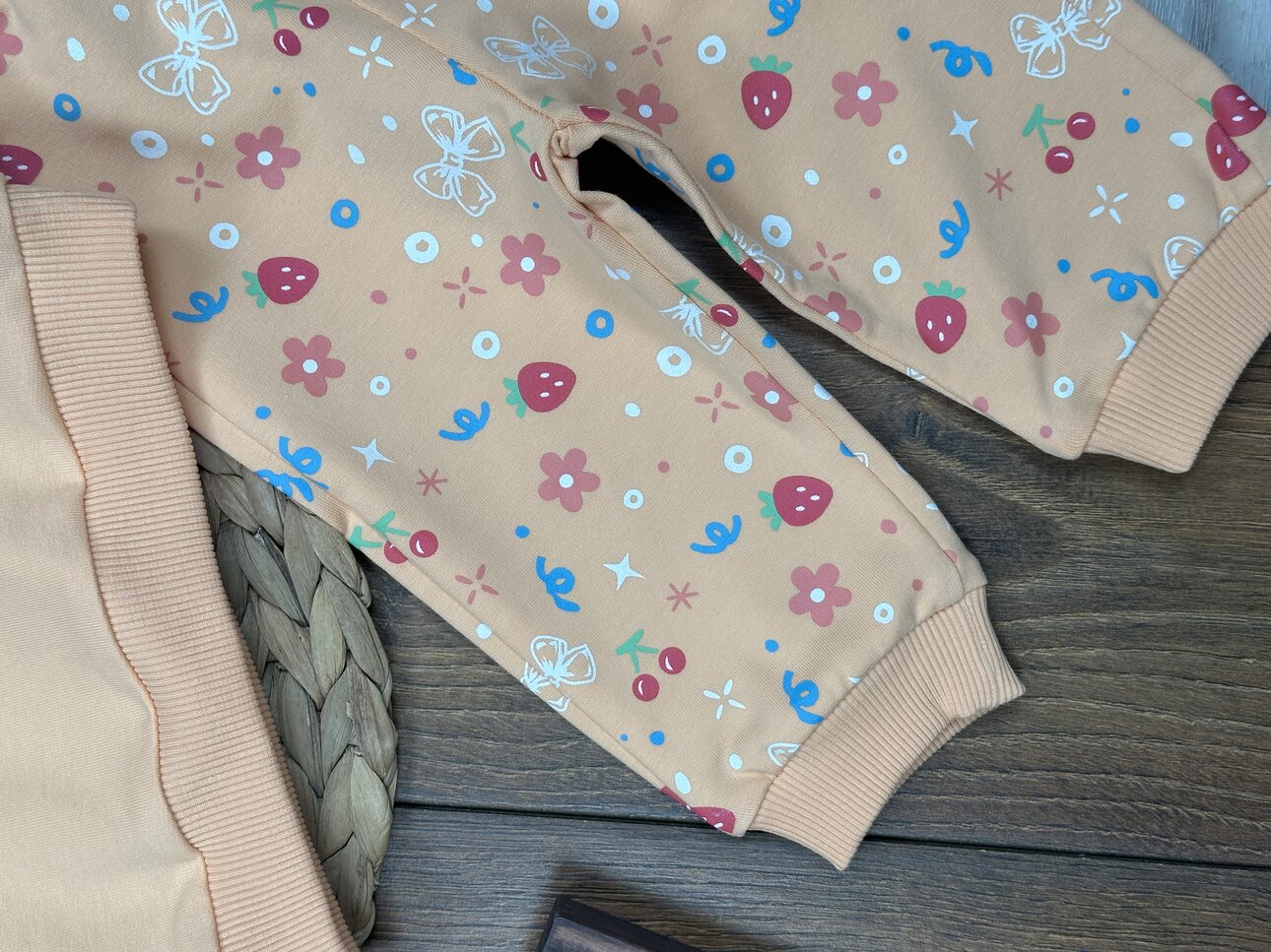 Pamuklu Atlı Karınca Detaylı 2li Kız Bebek Takım