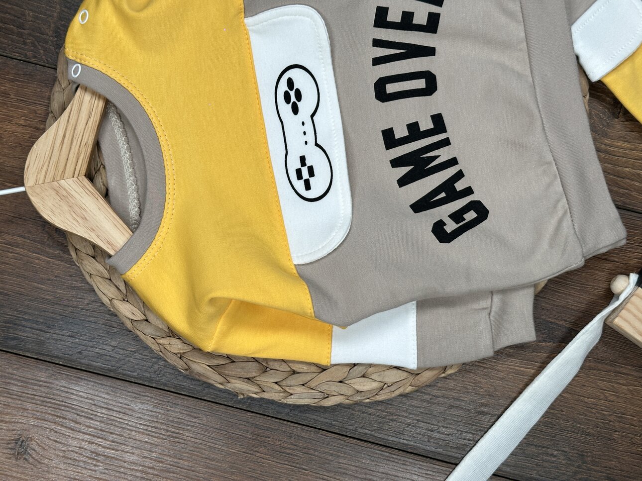 Pamuklu Game Over Yazılı 2li Erkek Bebek  Takım