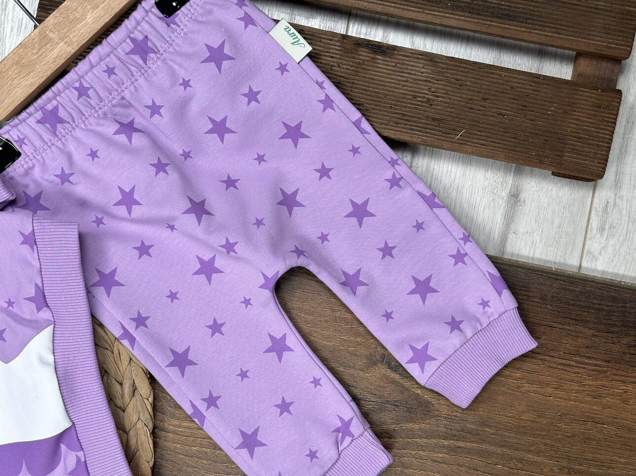 Pamuk Yıldız Desenli Kız Bebek 2li Takım