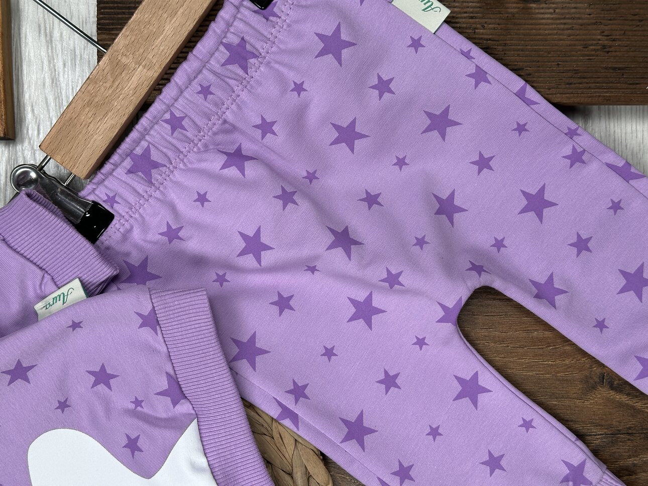 Pamuk Yıldız Desenli Kız Bebek 2li Takım