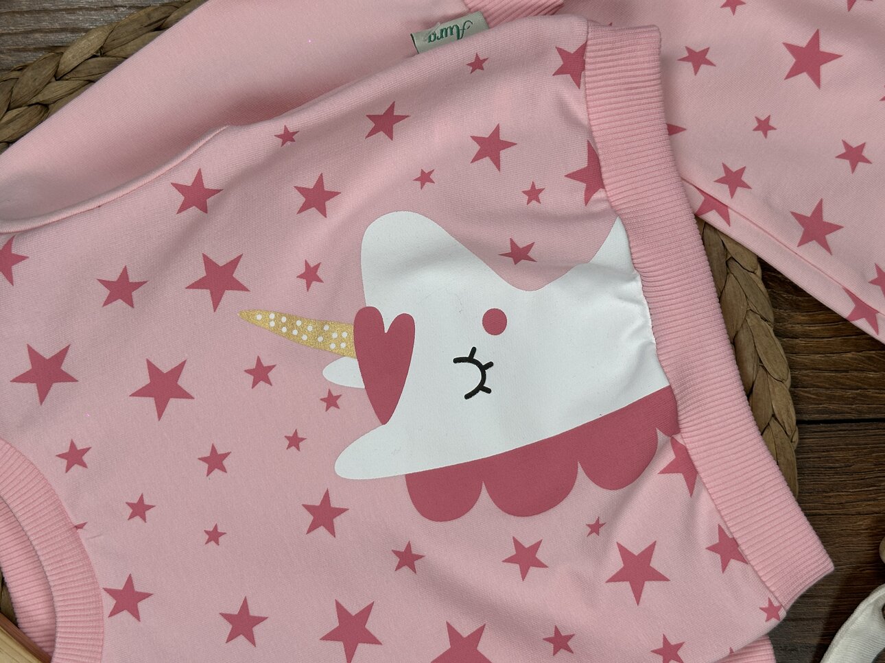 Pamuk Yıldız Desenli Kız Bebek 2li Takım