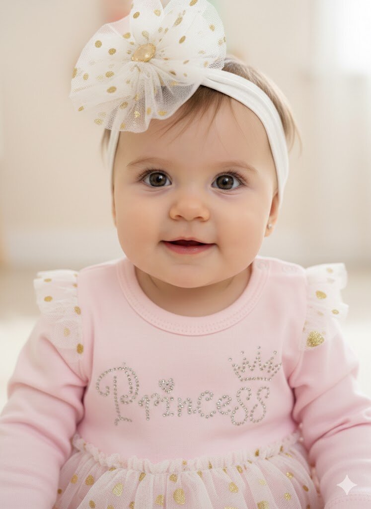 Pamuk Prenses Desenli Kız Bebek 2li Takım