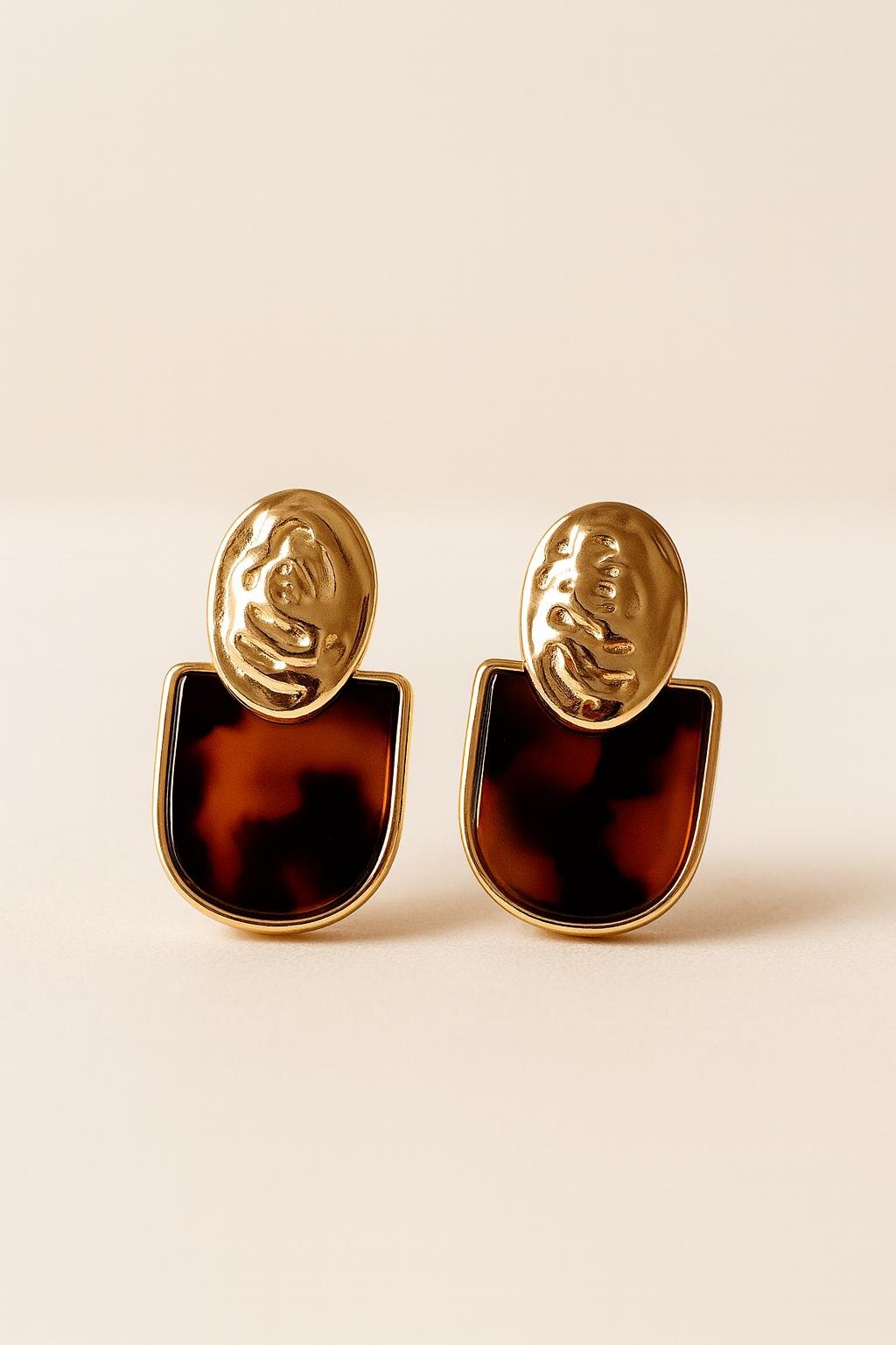 Gold Detaylı Leopar Küpe 32